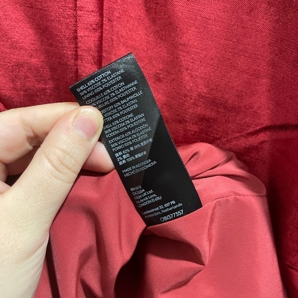 Free People Velvet Ashby Blazer in Cherry Juice Red Oversized Blogger Favorite - Picture 11 of 16